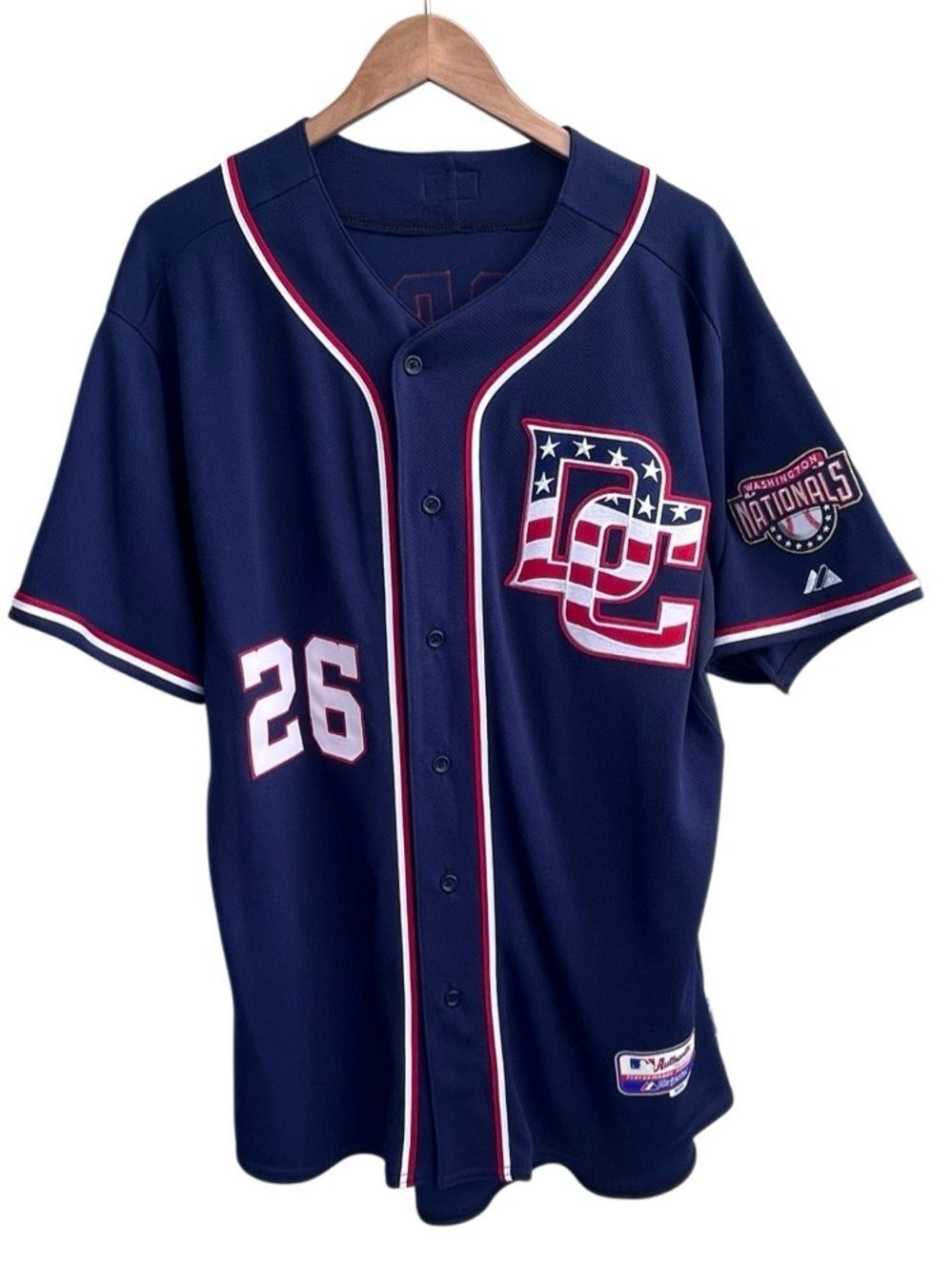 Washington Nationals Jesús Flores #26 Team Issued Majestic Authentic Jersey Sz48